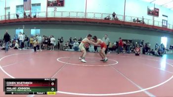 165 lbs Semifinal - Cohen Wuethrich, Dragon Wrestling Club vs Malaki Johnson, Hawkstyle Wrestling Club
