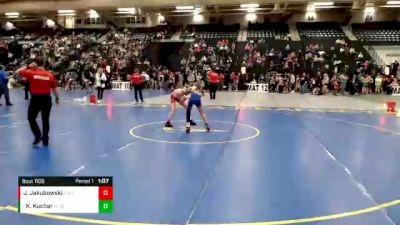 95 lbs Quarterfinal - Keaton Kuchar, Battle Creek Brave Elite vs Jace Jakubowski, CWO