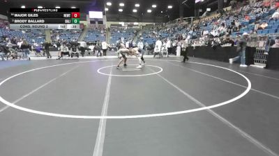 144 lbs Cons. Round 2 - Brody Ballard, Basehor-Linwood HS vs Major Giles, Newton