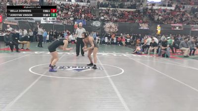 G - 120 lbs Quarterfinal - Bella Downing, Flathead (Kalispell) (Girls) vs Jordynn Vinson, Columbus (Girls)