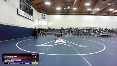 160 lbs Cons. Round 4 - Lexy Beadles, Menlo College vs Alana Ontiveros, Menlo College