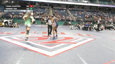 7A - 138 lbs 1st Place Match - Iyanna Crawford, Purnell Swett High School vs Kennedy Yow, A.L. Brown High School