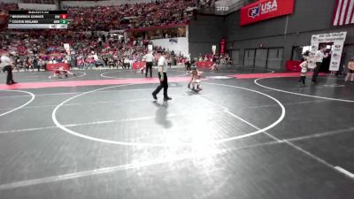 66 lbs Cons. Round 2 - Broderick Counce, Badger Youth Wrestling vs Colton Reiland, Appleton North Youth Wrestling