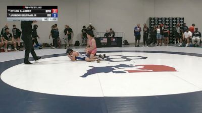 57 kg Champ. Rd Of 16 - Ethan Alvarez, Merrillville Pirates Wrestling Club vs Jarron Beltran Jr, Valiant Wrestling Club