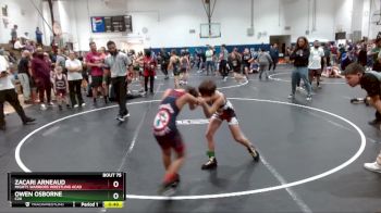 75 lbs Round 3 - Owen Osborne, C2X vs Zacari Arneaud, Mighty Warriors Wrestling Acad