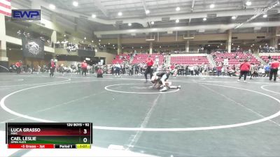 92 lbs Cons. Round 4 - Luca Grasso, MWC vs Cael Leslie, Open Mats