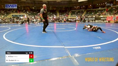 76 lbs Semifinal - Landon Wilbur, Predator Wrestling vs Michael Dudak III, Region Wrestling Academy