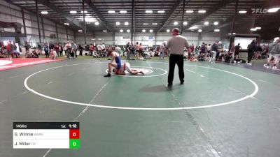 145 lbs Quarterfinal - Gavin Winnie, Warhorse vs Josiah Miller, TH' Club