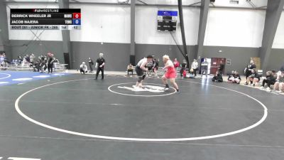 Junior FK - 285 lbs 2nd Place Match - Jacob Najera, Takedown Express Wrestling Club vs Derrick Wheeler Jr, Mt Adams Wrestling Club