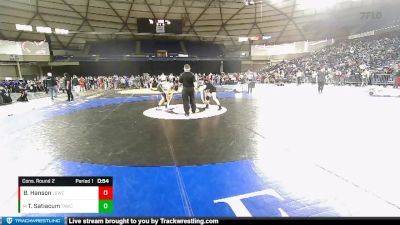 120 lbs Cons. Round 2 - Taven Satiacum, Team Aggression Wrestling Club vs Brody Hanson, Lake Stevens Wrestling Club