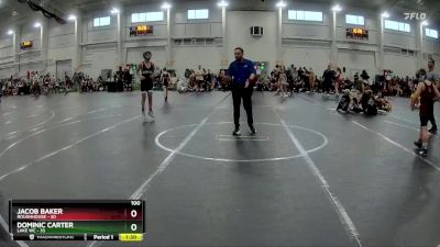 100 lbs Round 8 (10 Team) - Dominic Carter, Lake WC vs Jacob Baker, ROUGHHOUSE