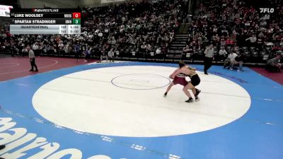 3A 150 lbs Quarterfinal - Spartan Stradinger, Union vs Luke Woolsey, Morgan