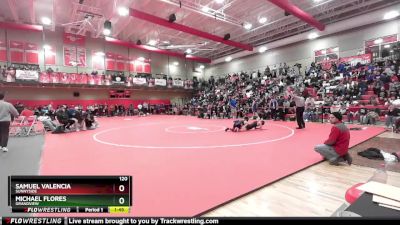 120 lbs Champ. Round 2 - Michael Flores, Grandview vs Samuel Valencia, Sunnyside