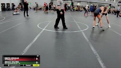 120 lbs Semis (4 Team) - Nikita Kruhlik, Outsiders WC vs Brock Holmes, Mat Assassins Black