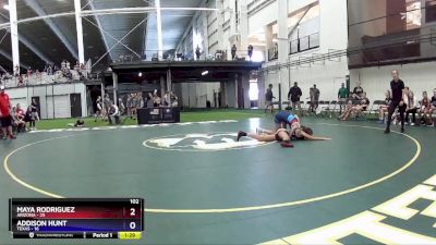 102 lbs Placement Matches (8 Team) - Maya Rodriguez, Arizona vs Addison Hunt, Texas