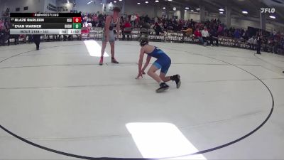 141 lbs Quarterfinal - Evan Warner, Bennington High School Wrestling vs Blaze Barleen, Nebraska