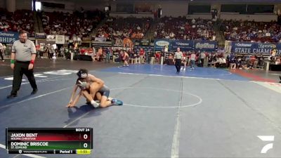 D 3 126 lbs Champ. Round 2 - Dominic Briscoe, St. Edmund vs Jaxon Bent, Houma Christian