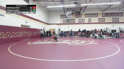 125 lbs Cons. Semi - Christian Cruz, Skyline College vs Andres Juarez, Mission College