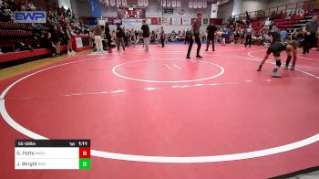 55-58 lbs Rr Rnd 1 - Garrett Potts, Wagoner Takedown Club vs Jaxson Wright, Bartlesville Wrestling Club