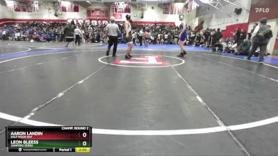 157 lbs Champ. Round 2 - Aaron Landin, Half Moon Bay vs Leon Bleess, Junipero Serra