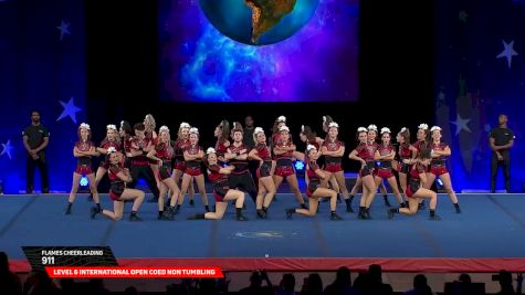 Flames Cheerleading - 911 [2026 L6 International Open Coed Non Tumbling Semis] 2026 The Cheerleading Worlds