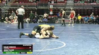 3A-190 lbs Quarterfinal - Brent Slade, Southeast Polk vs Kolby Gibbons, Johnston