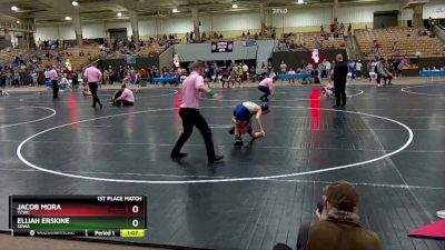 75 lbs 1st Place Match - Elijah Erskine, SDWA vs Jacob Mora, TCWC