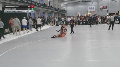 106 lbs Cons. Sub-rd Of 32 - Gabriel Eads, Patton Trained vs Helio Gonzalez, Deadshot Wrestling Club