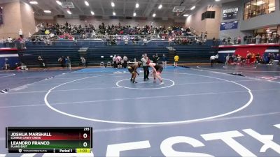 215 lbs Cons. Round 1 - Joshua Marshall, Conroe Caney Creek vs Leandro Franco, Plano East