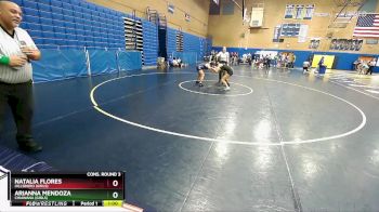 140lbs Cons. Round 3 - Natalia Flores, Hillsboro (Girls) vs Arianna Mendoza, Chiawana (Girls)