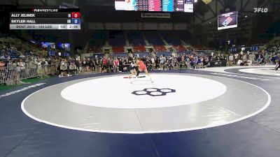 120 lbs Cons. Rd Of 32 - Ally Jelinek, IA vs Skyler Hall, OR