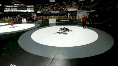62 lbs Cons. Sub-semis - Dhrumit Bhave, RBWC (Rancho Bernardo Wrestling Club) vs Eros Duarte, California Grapplers