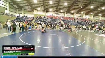 55 lbs Cons. Round 3 - Zavior Zaine McKay, All In Wrestling vs Jackson Copenhaver, Excalibur Wrestling Club