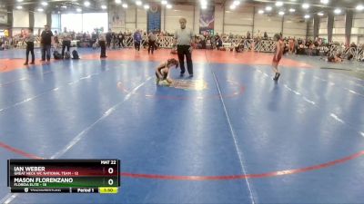 68 lbs Rd# 2 10:30am Friday - Mason Florenzano, Florida Elite vs Ian Weber, Great Neck WC National Team