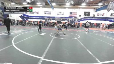 144 lbs 3rd Place Match - Christopher Arreola, Clovis North vs Arno Vardanyan, Birmingham Charter