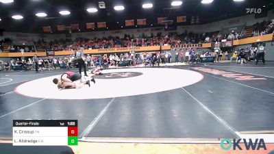 120 lbs Quarterfinal - Kleat Crissup, Tuttle Wrestling vs Lane Alldredge, Elgin Wrestling