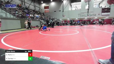 83 lbs Consolation - Zachariah Park, Bartlesville Wrestling Club vs Xiomar Cortez, Pin-King All Stars