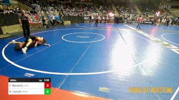 90 lbs Quarterfinal - Fynn Reinerio, Hugoton Wrestling Club vs Kiah Locust, Cowboy Wrestling Club