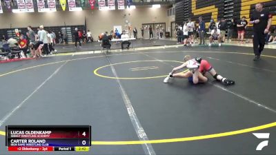 113 lbs 5th Place Match - Lucas Oldenkamp, Sebolt Wrestling Academy vs Carter Roland, Iron Rams Wrestling Club