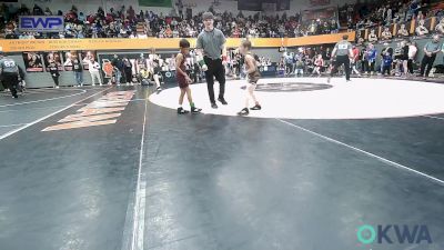 55 lbs Consi Of 4 - Loxus Farley, Chickasha Youth Wrestling vs Isaiah Brown, Elgin Wrestling