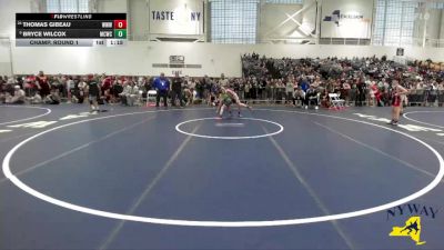 99 lbs Champ. Round 1 - Bryce Wilcox, Mat Creatures Wrestling Club vs Thomas Gibeau, Warrior Warehouse Wrestling