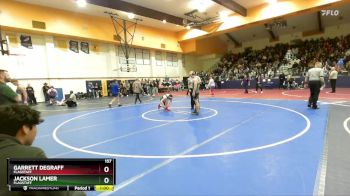 157 lbs Cons. Round 4 - Garrett Degraff, Flagstaff vs Jackson Lamer, Flagstaff