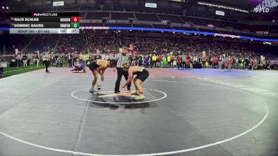 D1-165 lbs Cons. Round 2 - Dominic Nauss, Brighton HS vs Race Eckles, Davison HS
