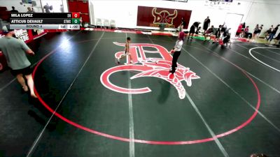 43 lbs Round 4 - Atticus DeVault, 951 WC vs Mila Lopez, SoCal Hammers
