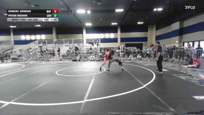 157 lbs Quarterfinal - Samuel Semken, MAW Wrestling Academy vs Peter Brown, Canyon Springs HS