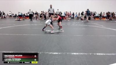 60 lbs Round 3 - Cayden Petersen, Lions Wrestling Academy vs Mackenzie McLeod, Bison Takedown