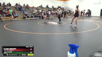 142-151 lbs Round 4 - Clara Breiner, Western Dubuque vs Aly Flack, Xavier