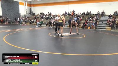 J-14 lbs Round 1 - Joseph Majerus, Hawkeye Wrestling Academy vs Emmett Shedek, LMWC