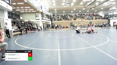 141 lbs Consi Of 16 #1 - Ashton Campbell, Bloomsburg vs Jacob Brenneman, Unattached- Edinboro