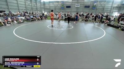 160 lbs Placement Matches (8 Team) - Jake Rheaume, Georgia BLACK vs Isaac Sensintaffar, Oklahoma Outlaws Red